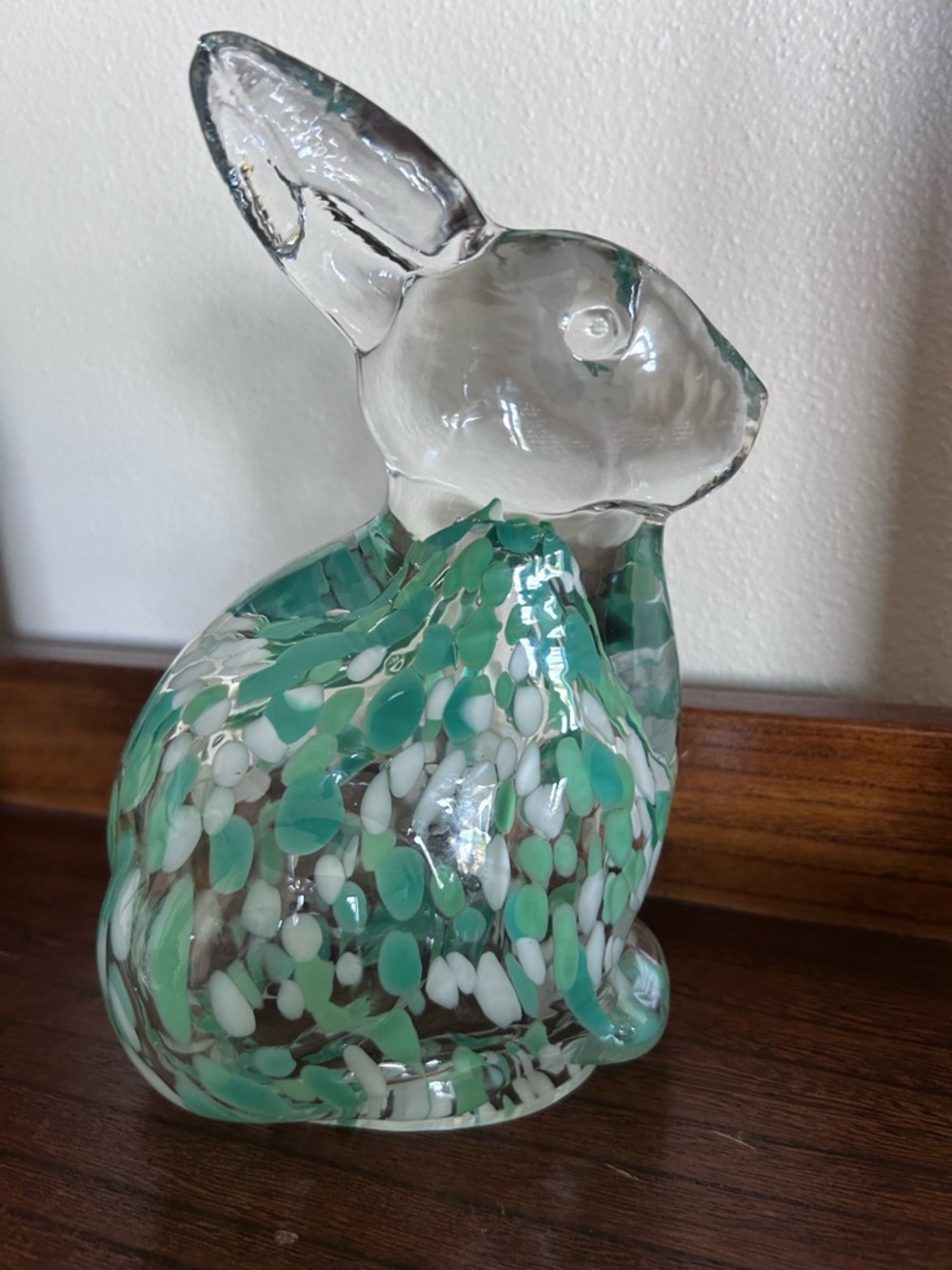 Confetti Glass Bunny Figurine